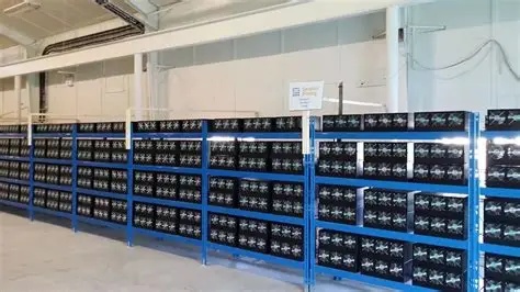 A vast cryptocurrency mining farm filled with Canaan machines